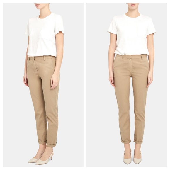 Theory Pants - NWT Theory Chino Treeca 2 Cuff Khaki Pant sz 12 Retail $285